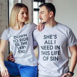 Classic Printed Couple T-Shirt